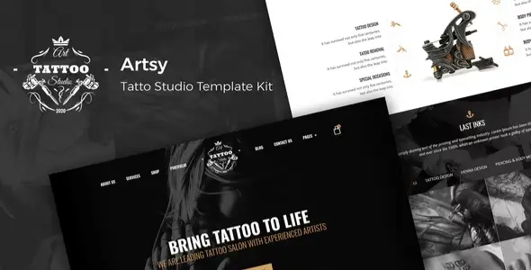 Artsy-Tattoo-Studio-Elementor-Template-Kit Artsy – Tattoo Studio Elementor Template Kit - Image 1