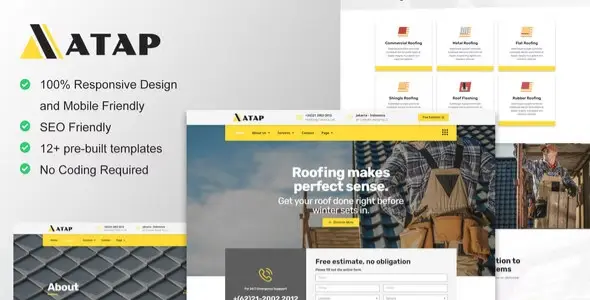 Atap-Roofing-Service-Construction-Elementor-Template-Kit Atap – Roofing Service & Construction Elementor Template Kit - Image 1
