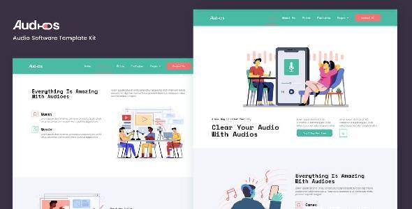 Audios-App-Showcase-Elementor-Template-Kit Audios – App Showcase Elementor Template Kit - Image 1