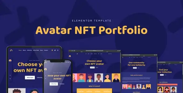 Avatar-NFT-Portfolio-Elementor-Template-Kit Avatar – NFT Portfolio Elementor Template Kit - Image 1