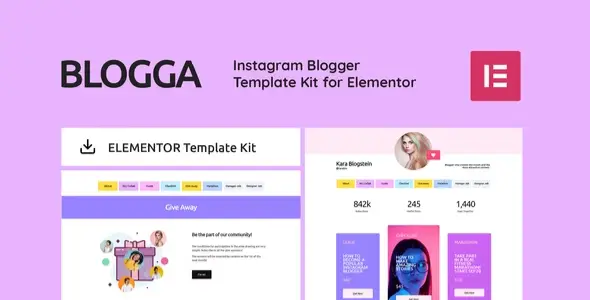 BLOGGA-Instagram-Blogger-Elementor-Template-Kit BLOGGA – Instagram Blogger Elementor Template Kit - Image 1