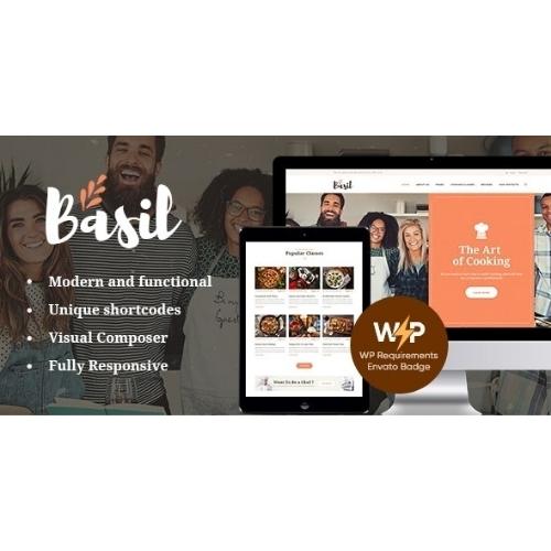Basil-Cooking-Classes-and-Workshops-WP-Theme Basil | Cooking Classes and Workshops WP Theme - Image 1