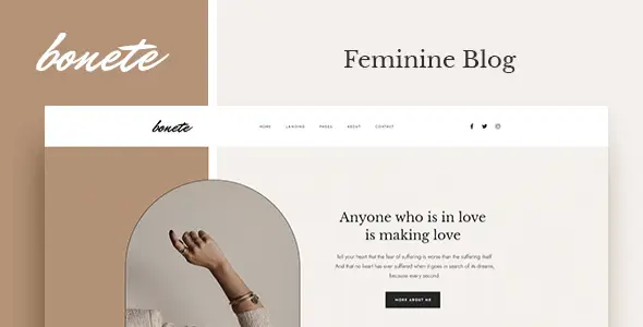 Bonete-Feminine-Blog-Elementor-Template-Kit Bonete – Feminine Blog Elementor Template Kit - Image 1