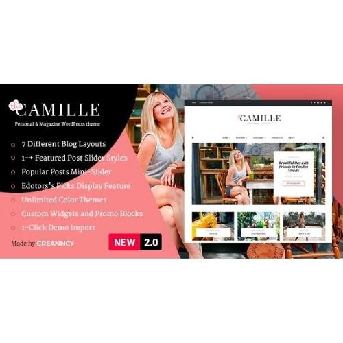 Camille-–-Personal-Magazine-WordPress-Theme Camille – Personal & Magazine WordPress Theme - Image 1