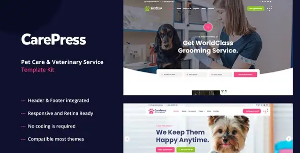 CarePress-Pet-Care-Veterinary-Elementor-Template-Kit CarePress – Pet Care & Veterinary Elementor Template Kit - Image 1