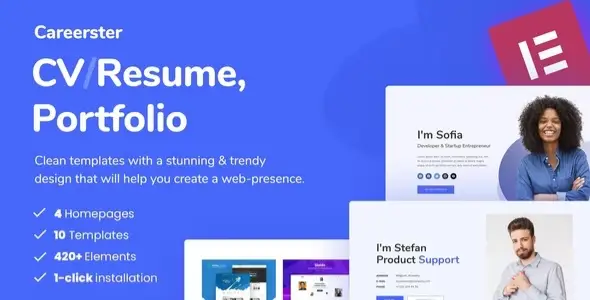 Careerster-CV-Resume-Elementor-Template-Kit Careerster CV Resume Elementor Template Kit - Image 1