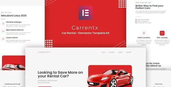 Carrentx-Car-Rental-Elementor-Template-Kit Carrentx – Car Rental Elementor Template Kit - Image 1