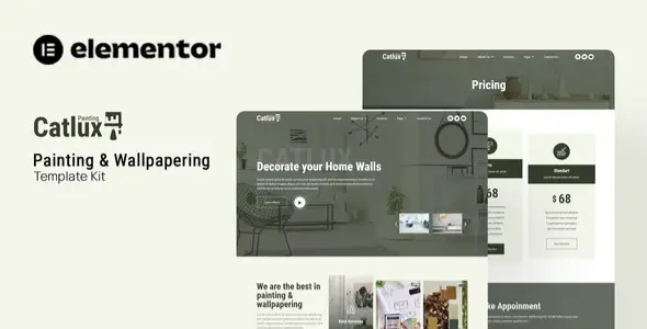 Catlux-Painting-Wallpapering-Elementor-Template-Kit Catlux – Painting & Wallpapering Elementor Template Kit - Image 1