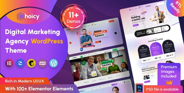 Choicy Choicy - Digital Marketing Agency WordPress Theme - Image 1