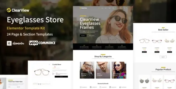 ClearView-Eyeglasses-Eyewear-Store-WooCommerce-Ele…or-Template-Kit ClearView – Eyeglasses & Eyewear Store WooCommerce Ele…or Template Kit - Image 1