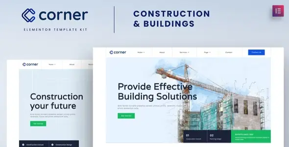 Corner-Construction-Building-Elementor-Template-Kit Corner – Construction & Building Elementor Template Kit - Image 1