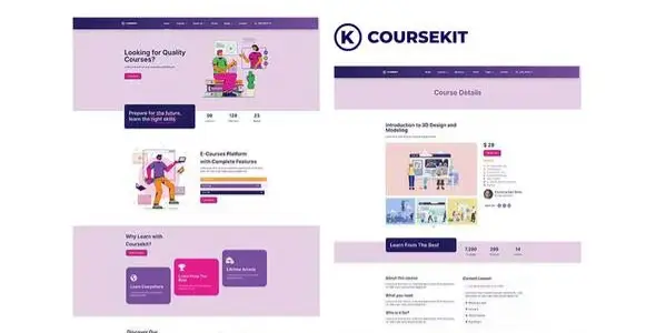 CourseKit-Online-e-Learning-Elementor-Template-Kit CourseKit – Online e-Learning Elementor Template Kit - Image 1