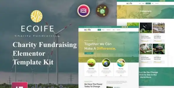Ecoife-Charity-Fundraising-Elementor-Template-Kit Ecoife – Charity Fundraising Elementor Template Kit - Image 1
