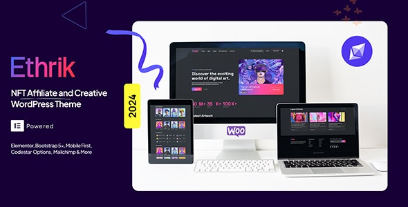 Ethrik-Creative-NFT-Affiliate-WordPress-Theme Ethrik - Creative & NFT Affiliate WordPress Theme - Image 1