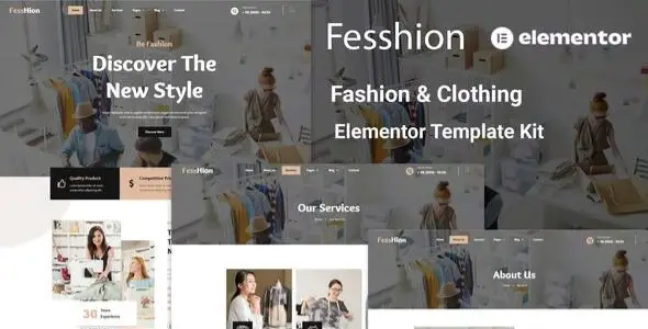 Fesshion-Fashion-Clothing-Elementor-Template-Kit Fillo – Shoes & Sneakers Store WooCommerce Elementor Template Kit - Image 1