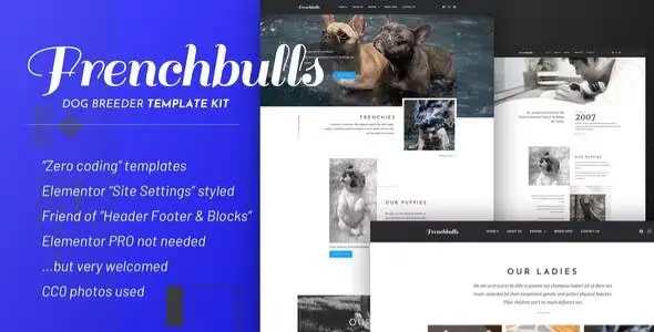 Frenchbulls-Dog-Breeder-Elementor-Template-Kit Frenchbulls – Dog Breeder Elementor Template Kit - Image 1