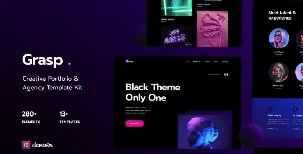 Grasp-Creative-Portfolio-Agency-Elementor-Template-Kit Grasp – Creative Portfolio & Agency Elementor Template Kit - Image 1