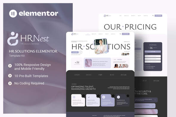 HRNest HRNest - HR Solutions Elementor Template Kit - Image 1