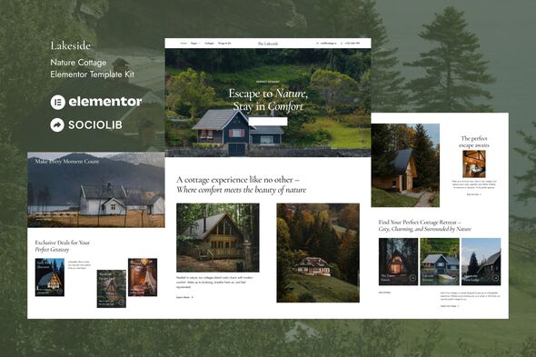 Lakeside-Nature-Cottage-Elementor-Template-Kit Lakeside - Nature Cottage Elementor Template Kit - Image 1