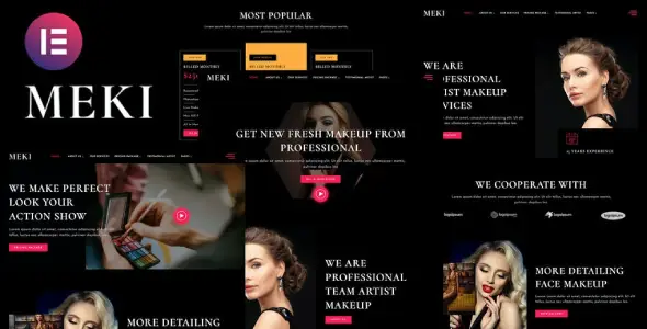 Meki-Artist-Makeup-Business-Services-Elementor-Template-Kit Meki – Artist Makeup Business Services Elementor Template Kit - Image 1