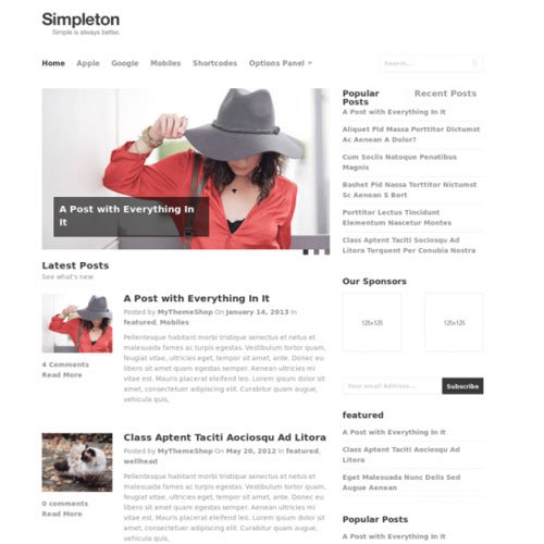MyThemeShop-Simpleton-WordPress-Theme MyThemeShop Simpleton WordPress Theme - Image 1