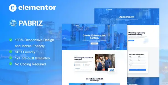 Pabrica-Engineering-Industrial-Service-Elementor-Template-Kit Pabrica – Engineering & Industrial Service Elementor Template Kit - Image 1