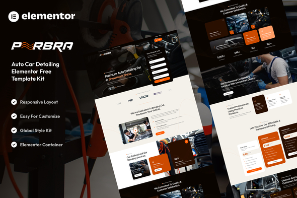 Perbra Perbra - Car Auto Care & Detailing Elementor Template Kit - Image 1