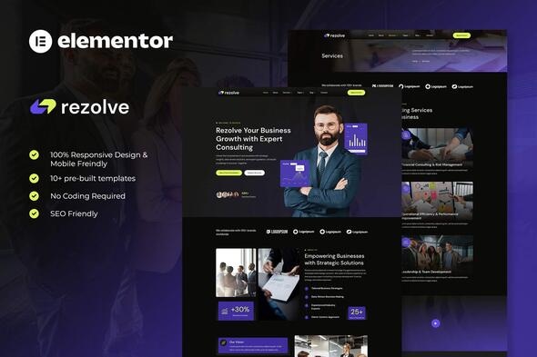 Rezolve Rezolve - Business Consulting Elementor Template Kit - Image 1