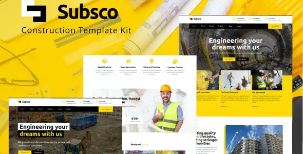 Subsco-Construction-Elementor-Template-Kit Subsco – Construction Elementor Template Kit - Image 1