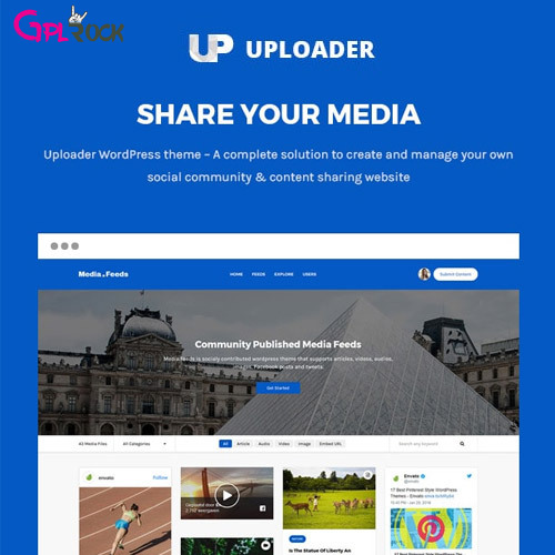 Uploader-Advanced-Media-Sharing-Theme Uploader | Advanced Media Sharing Theme - Image 1