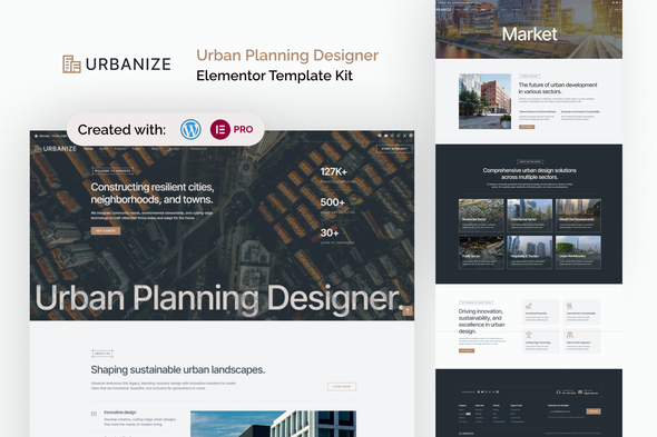 Urbanize Urbanize - Urban Planning Designer Elementor Template Kit - Image 1