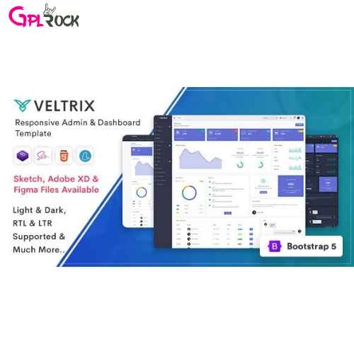 Veltrix-Admin-Dashboard-Template Veltrix – Admin & Dashboard Template - Image 1