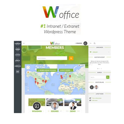 Woffice-Intranet-Extranet-WordPress-Theme Woffice - Intranet, Extranet & Project Management WordPress Theme - Image 1