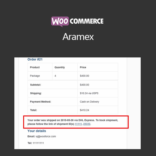 WooCommerce-Aramex WooCommerce Aramex - Image 1