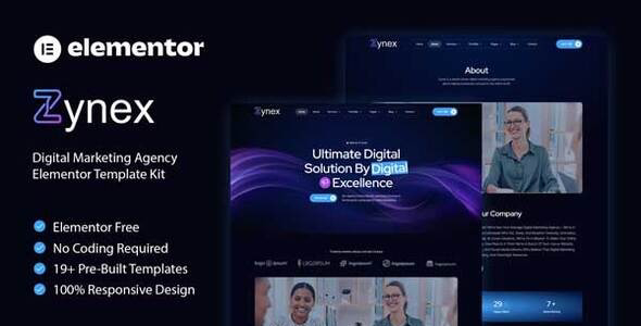 Zynex Zynex - Digital Marketing Agency Elementor Template Kit - Image 1