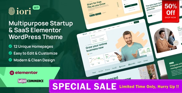 iori-Multipurpose-Startup iori - Multipurpose Startup & SaaS Software Technology Elementor WordPress Theme - Image 1
