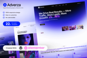 Adverza – Digital Marketing Agency Elementor Template Kit