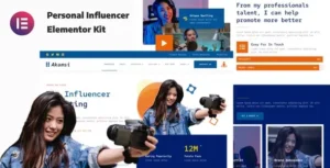 Akamsi – Personal Influencer Elementor Template Kit