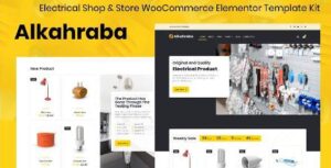 Alkahraba – Electrical Shop & Store WooCommerce Elementor Template Kit