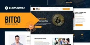 Bitco – Bitcoin & Cryptocurrency Elementor Template Kit