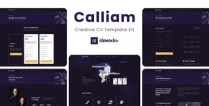 Calliam – Creative CV Elementor Template Kit