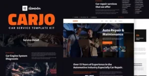 Carjo – Car Services & Repair Elementor Template Kit