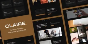 Claire – Personal Portfolio Elementor Template Kit