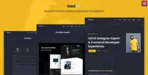 Danish – Personal Portfolio & Resume Elementor Template Kit