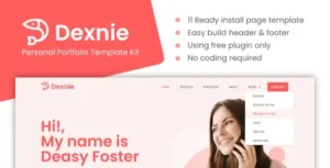 Dexnie – Personal Portfolio Elementor Template Kit