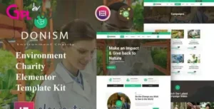 Donism – Environment Charity Elementor Template Kit
