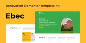 Ebec – Renovation Elementor Template Kit