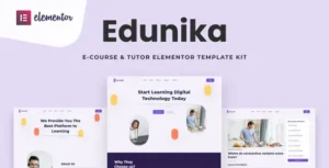 Edunika – Online Education Elementor Template Kit