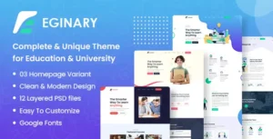 Eginary – Online Education Elementor Template Kit