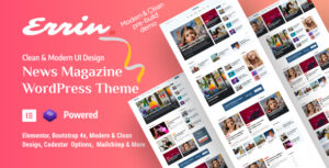 Errin – Personal Blog & Revolutionary WordPress Theme
